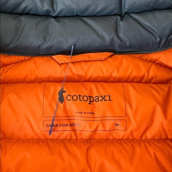 COTOPAXI Fuego Down Vest Blue Orange Indigo Stripes Women's Size Large - Picture 5 of 13